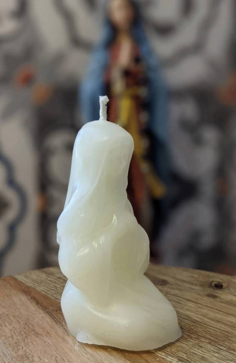 Praying Virgin Mary Beeswax
