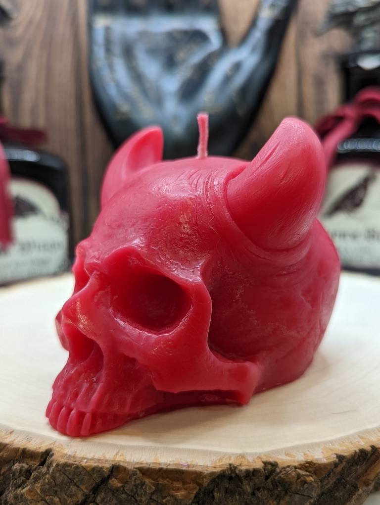 Skull Horns/Devil Skull Beeswax Free Shipping
