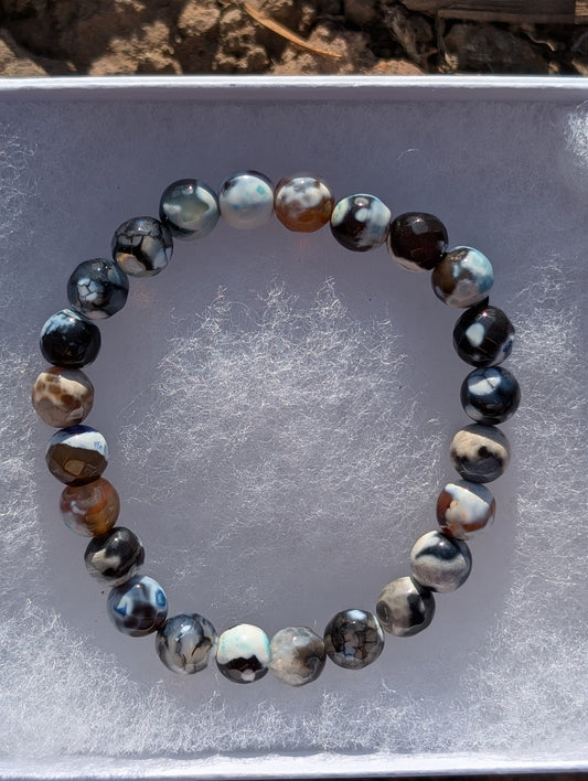 Lions Gate Spiritually Fixed Dragons Vein Agate Bracelet