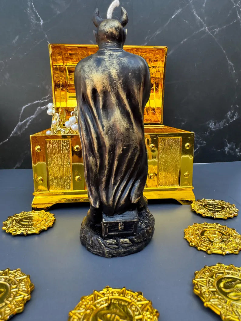 Lord Mammon Wealth & Success Candle – Beeswax Ritual Candle for Money, Finance & Abundance