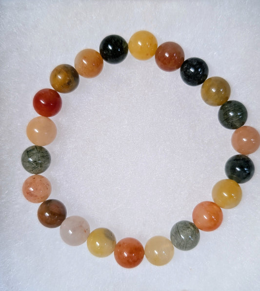 Lions Gate Spiritually Fixed Multi Color Jade Bracelet