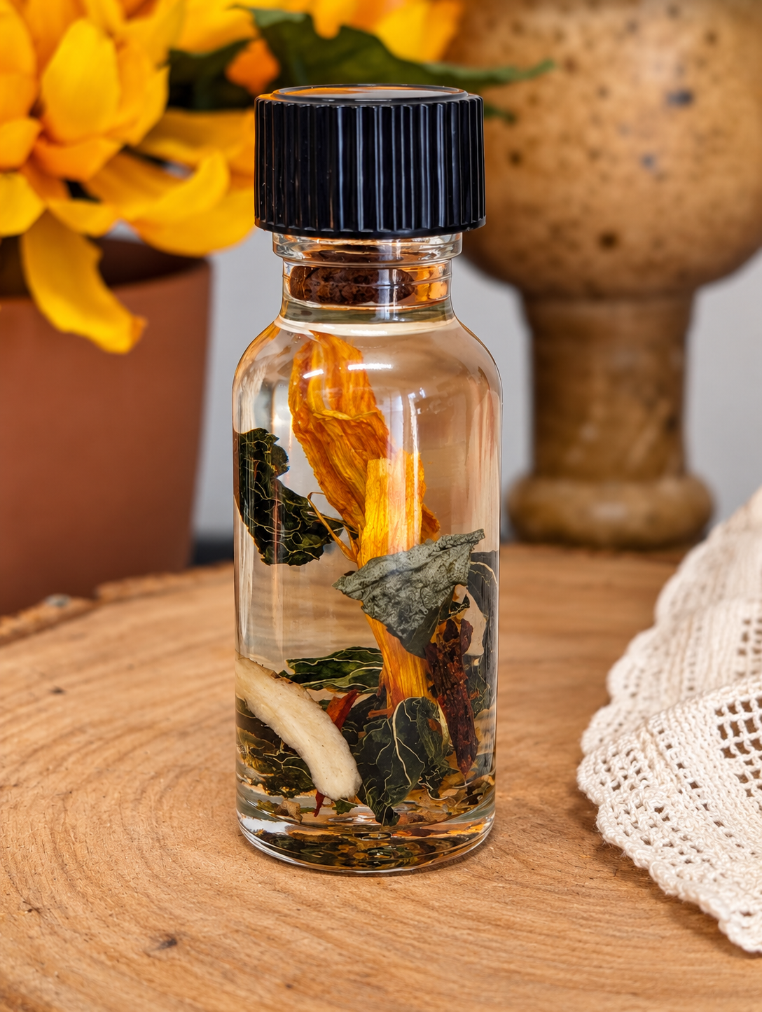 La Chancla botanical spiritual oil handcrafted by Conjured Moon to boost movement and stagnant spiritual work