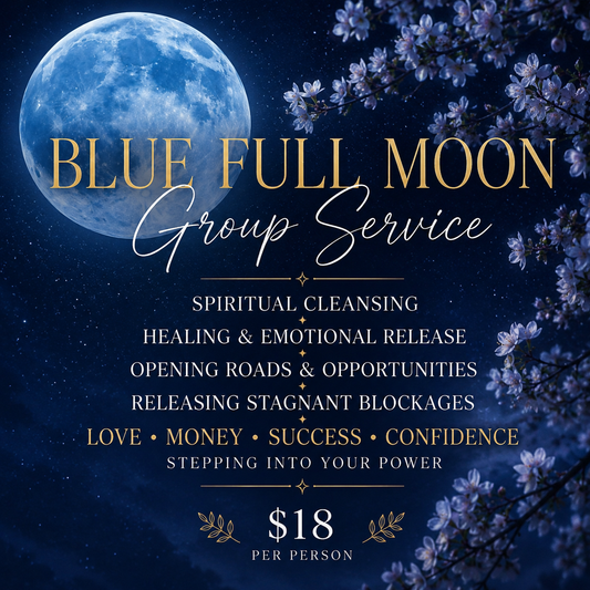 Blue Full Moon Group Ritual May 31, 2026 | Spiritual Cleansing & Healing Service
