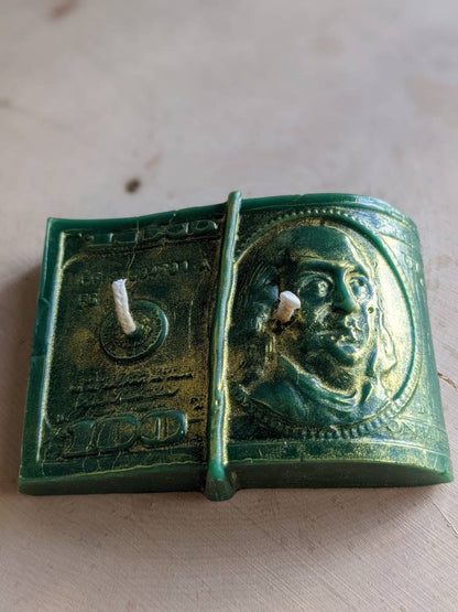 Hundred Dollar Bill Candle